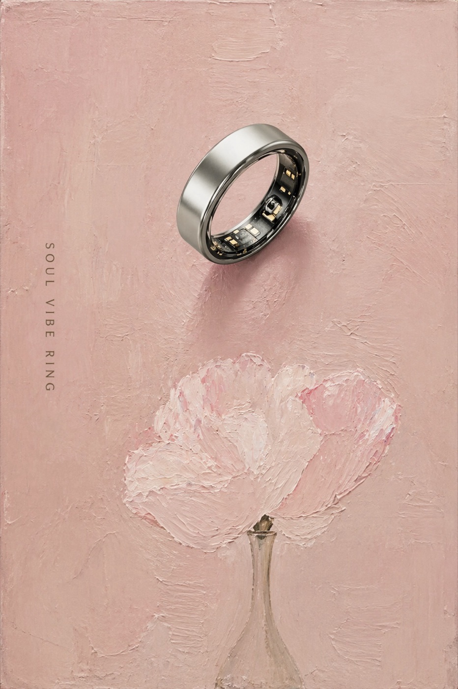Soul Vibe Ring on a rose painted background